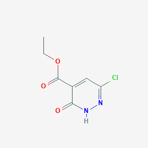 molecular formula C7H7ClN2O3 B1337625 Ethyl 6-chloro-3-hydroxypyridazine-4-carboxylate CAS No. 61404-41-9