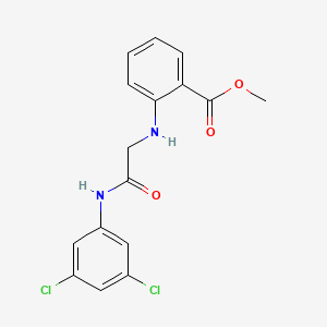 molecular formula C16H14Cl2N2O3 B13376286 Methyl 2-{[2-(3,5-dichloroanilino)-2-oxoethyl]amino}benzoate 