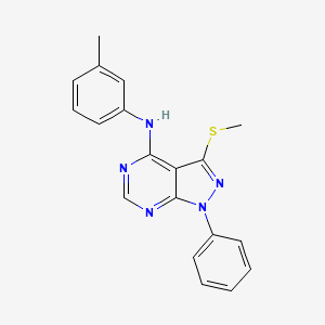 molecular formula C19H17N5S B13376318 N-(3-methylphenyl)-N-[3-(methylsulfanyl)-1-phenyl-1H-pyrazolo[3,4-d]pyrimidin-4-yl]amine 