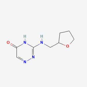 molecular formula C8H12N4O2 B13376319 3-(oxolan-2-ylmethylamino)-2H-1,2,4-triazin-5-one 