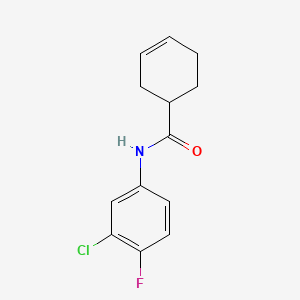 molecular formula C13H13ClFNO B13376345 N-(3-chloro-4-fluorophenyl)-3-cyclohexene-1-carboxamide 