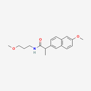 molecular formula C18H23NO3 B13376354 2-(6-methoxy-2-naphthyl)-N-(3-methoxypropyl)propanamide 