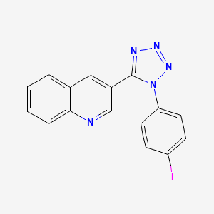 molecular formula C17H12IN5 B13376415 3-[1-(4-iodophenyl)-1H-tetraazol-5-yl]-4-methylquinoline 