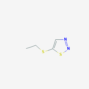 molecular formula C4H6N2S2 B1337643 5-Ethylsulfanyl-[1,2,3]thiadiazole CAS No. 50473-51-3