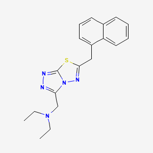 molecular formula C19H21N5S B13376453 N,N-diethyl-N-{[6-(1-naphthylmethyl)[1,2,4]triazolo[3,4-b][1,3,4]thiadiazol-3-yl]methyl}amine 
