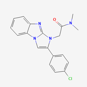 molecular formula C19H17ClN4O B13376462 2-[2-(4-chlorophenyl)-1H-imidazo[1,2-a]benzimidazol-1-yl]-N,N-dimethylacetamide 