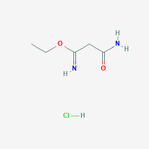 2-Carbamoyl-acetimidic acid ethyl ester; hydrochloride