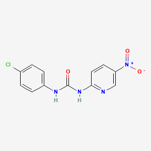 molecular formula C12H9ClN4O3 B13376535 N-(4-chlorophenyl)-N'-(5-nitro-2-pyridinyl)urea 