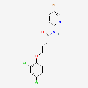 molecular formula C15H13BrCl2N2O2 B13376548 N-(5-bromo-2-pyridinyl)-4-(2,4-dichlorophenoxy)butanamide 