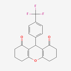 molecular formula C20H17F3O3 B13376595 9-[4-(trifluoromethyl)phenyl]-3,4,5,6,7,9-hexahydro-1H-xanthene-1,8(2H)-dione 