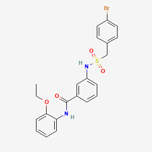 molecular formula C22H21BrN2O4S B13376610 3-{[(4-bromobenzyl)sulfonyl]amino}-N-(2-ethoxyphenyl)benzamide 