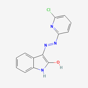 molecular formula C13H9ClN4O B13376626 1H-indole-2,3-dione 3-[(6-chloro-2-pyridinyl)hydrazone] 
