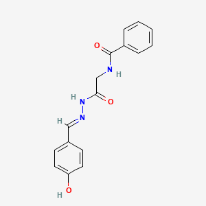 molecular formula C16H15N3O3 B13376636 N-[2-oxo-2-[2-[(4-oxocyclohexa-2,5-dien-1-ylidene)methyl]hydrazinyl]ethyl]benzamide 