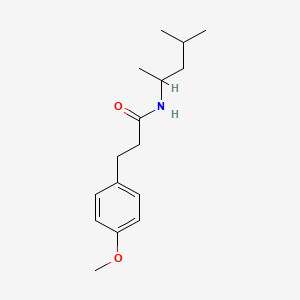molecular formula C16H25NO2 B13376637 N-(1,3-dimethylbutyl)-3-(4-methoxyphenyl)propanamide 