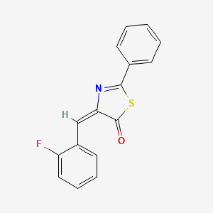 molecular formula C16H10FNOS B13376645 4-(2-fluorobenzylidene)-2-phenyl-1,3-thiazol-5(4H)-one 