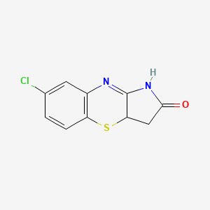 molecular formula C10H7ClN2OS B13376688 7-chloro-3,3a-dihydropyrrolo[3,2-b][1,4]benzothiazin-2(1H)-one 
