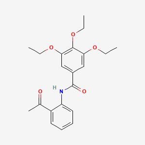 molecular formula C21H25NO5 B13376745 N-(2-acetylphenyl)-3,4,5-triethoxybenzamide 