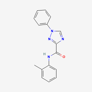 molecular formula C16H14N4O B13376761 N-(2-methylphenyl)-1-phenyl-1H-1,2,4-triazole-3-carboxamide 