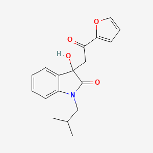 molecular formula C18H19NO4 B13376767 3-[2-(2-furyl)-2-oxoethyl]-3-hydroxy-1-isobutyl-1,3-dihydro-2H-indol-2-one 