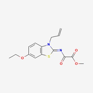 molecular formula C15H16N2O4S B13376774 methyl [(3-allyl-6-ethoxy-1,3-benzothiazol-2(3H)-ylidene)amino](oxo)acetate 