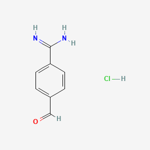molecular formula C8H9ClN2O B1337686 4-Formylbenzimidamide hydrochloride CAS No. 63476-93-7