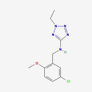 molecular formula C11H14ClN5O B13376875 N-(5-chloro-2-methoxybenzyl)-2-ethyl-2H-tetrazol-5-amine 