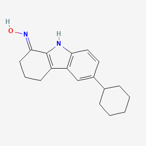 molecular formula C18H22N2O B13376887 6-cyclohexyl-2,3,4,9-tetrahydro-1H-carbazol-1-one oxime 