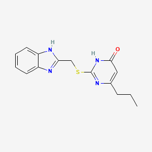molecular formula C15H16N4OS B13376903 2-(1H-benzimidazol-2-ylmethylsulfanyl)-6-propyl-1H-pyrimidin-4-one 