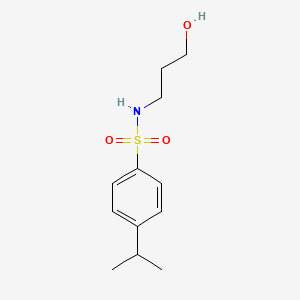 molecular formula C12H19NO3S B13376913 N-(3-hydroxypropyl)-4-isopropylbenzenesulfonamide 