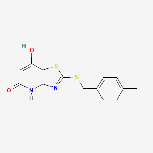 molecular formula C14H12N2O2S2 B13376924 7-hydroxy-2-[(4-methylbenzyl)sulfanyl][1,3]thiazolo[4,5-b]pyridin-5(4H)-one 