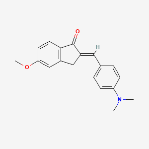 molecular formula C19H19NO2 B13376961 2-[4-(Dimethylamino)benzylidene]-5-methoxy-1-indanone 