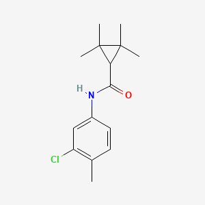 molecular formula C15H20ClNO B13376966 N-(3-chloro-4-methylphenyl)-2,2,3,3-tetramethylcyclopropanecarboxamide 