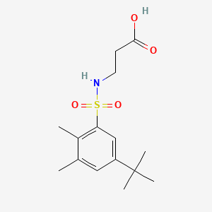 molecular formula C15H23NO4S B13376980 N-[(5-tert-butyl-2,3-dimethylphenyl)sulfonyl]-beta-alanine 