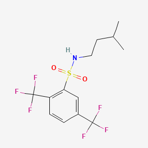 molecular formula C13H15F6NO2S B13377024 N-isopentyl-2,5-bis(trifluoromethyl)benzenesulfonamide 