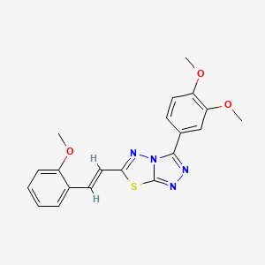 molecular formula C20H18N4O3S B13377071 3-(3,4-dimethoxyphenyl)-6-[(E)-2-(2-methoxyphenyl)ethenyl][1,2,4]triazolo[3,4-b][1,3,4]thiadiazole 