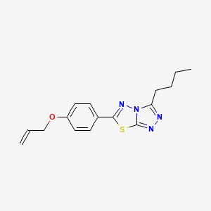 molecular formula C16H18N4OS B13377078 Allyl 4-(3-butyl[1,2,4]triazolo[3,4-b][1,3,4]thiadiazol-6-yl)phenyl ether 