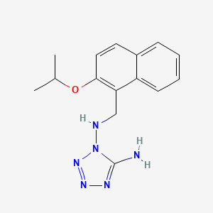 molecular formula C15H18N6O B13377082 N-(5-amino-1H-tetraazol-1-yl)-N-[(2-isopropoxy-1-naphthyl)methyl]amine 