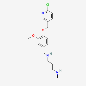 molecular formula C18H24ClN3O2 B13377127 N-{4-[(6-chloro-3-pyridinyl)methoxy]-3-methoxybenzyl}-N-[3-(methylamino)propyl]amine 