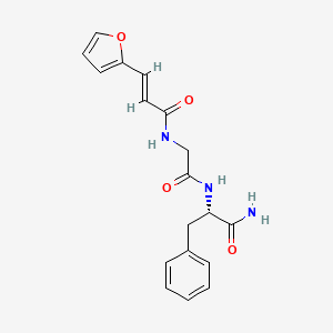 molecular formula C18H19N3O4 B1337713 (2S)-2-[[2-[[(E)-3-(furan-2-yl)prop-2-enoyl]amino]acetyl]amino]-3-phenylpropanamide CAS No. 26400-34-0