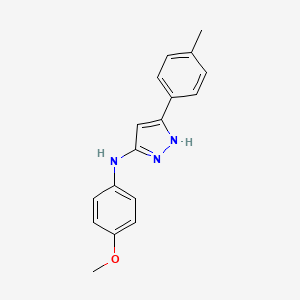 molecular formula C17H17N3O B13377139 N-(4-methoxyphenyl)-N-[3-(4-methylphenyl)-1H-pyrazol-5-yl]amine 