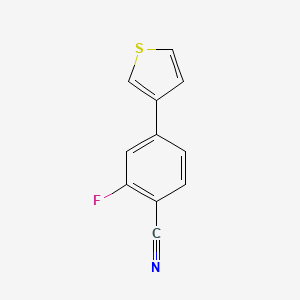 molecular formula C11H6FNS B1337719 2-Fluoro-4-(3-thienyl)benzenecarbonitrile CAS No. 886361-69-9