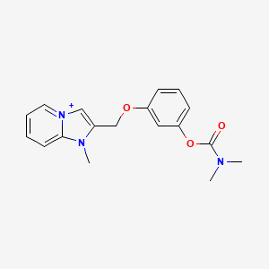 molecular formula C18H20N3O3+ B13377230 3-[(1-Methylimidazo[1,2-a]pyridin-1-ium-2-yl)methoxy]phenyl dimethylcarbamate 