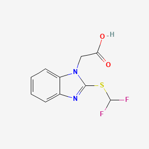 molecular formula C10H8F2N2O2S B1337724 {2-[(difluoromethyl)thio]-1H-benzimidazol-1-yl}acetic acid CAS No. 872319-77-2