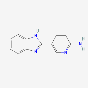 molecular formula C12H10N4 B1337726 5-(1H-benzimidazol-2-yl)pyridin-2-amine CAS No. 879884-04-5