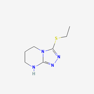 molecular formula C7H12N4S B13377280 Ethyl 5,6,7,8-tetrahydro[1,2,4]triazolo[4,3-a]pyrimidin-3-yl sulfide 