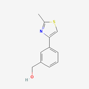 molecular formula C11H11NOS B1337730 [3-(2-Methyl-1,3-thiazol-4-yl)phenyl]methanol CAS No. 850375-06-3