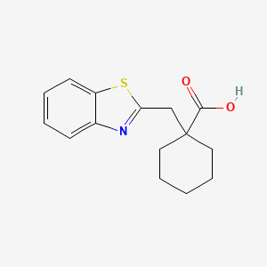 1-(1,3-Benzothiazol-2-ylmethyl)cyclohexanecarboxylic acid