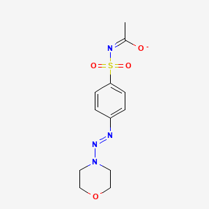 molecular formula C12H15N4O4S- B13377397 1-({[4-(4-Morpholinyldiazenyl)phenyl]sulfonyl}imino)ethanolate 