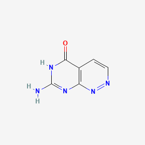 molecular formula C6H5N5O B13377414 7-Aminopyrimido[4,5-c]pyridazin-5-ol 