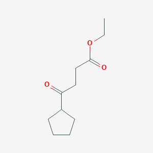 molecular formula C11H18O3 B1337772 Ethyl 4-cyclopentyl-4-oxobutyrate CAS No. 898753-83-8